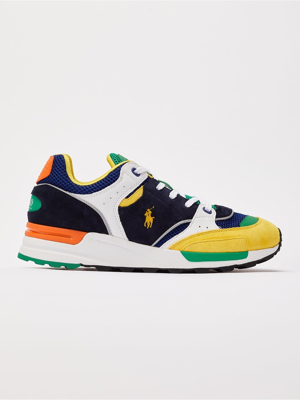 Polo by Ralph Lauren Men’s Navy, Yellow & Green Sneakers